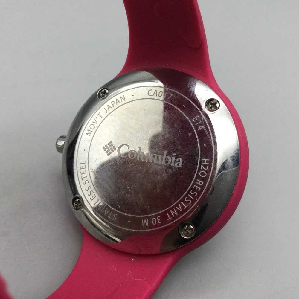 Columbia Escapade Watch Women 37mm Pink Dial Silver Tone New Battery - Picture 8 of 15